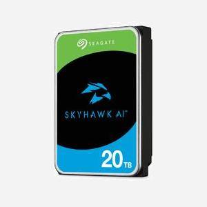 Seagate SkyHawk AI 20 To HDD 3.5" SATA III 7200 RPM 512 Mo pour Surveillance - Interface 6 Gbit/s, RV Sensors, jusqu'à 64 Caméras - Miniature 3