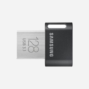 Samsung MUF-128AB Clé USB 128Go USB 3.2 Gen 1 Type-A Gris/Argent, Lecture 300Mo/s, Étanche, Résistante Chocs/Température, Compatible PC/TV