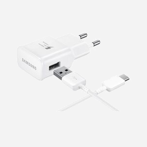 Chargeur secteur Samsung EP-TA20EWECGWW, 1 Port USB 2.0, 2A, Blanc, 100-240V, avec câble USB Type-C, Dimensions 36.6x23.5x76mm, Compatibilité Universelle