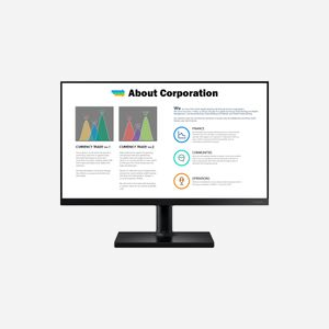Samsung Écran Professionnel 27" LF27T450FQRXEN, LCD IPS Full HD 1920x1080, 5ms GTG, 75Hz, USB 2.0 Hub, HDMI 1.4, DisplayPort 1.2, AMD FreeSync, VESA 100x100 - Miniature 2
