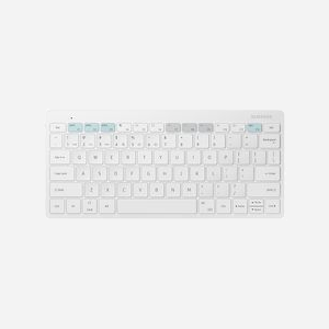 Samsung Clavier Bluetooth EJ-B3400BWGGDE QWERTZ Allemand Blanc - 79 touches - Bluetooth 5.0 - Alimentation 2x AAA - 280.4 x 127.4 x 15.4 mm
