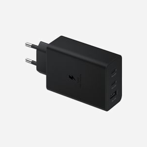 Chargeur Secteur Samsung EP-T6530NBEGEU Noir - 2 Ports USB-C + 1 Port USB-A 3.2 Gen 1 - 100/240V - Sortie Max 20V - 52x108.3x30mm