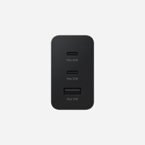 Chargeur Secteur Samsung EP-T6530NBEGEU Noir - 2 Ports USB-C + 1 Port USB-A 3.2 Gen 1 - 100/240V - Sortie Max 20V - 52x108.3x30mm - Miniature 3