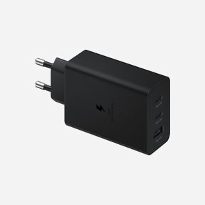 Chargeur Secteur Samsung EP-T6530NBEGEU Noir - 2 Ports USB-C + 1 Port USB-A 3.2 Gen 1 - 100/240V - Sortie Max 20V - 52x108.3x30mm - Miniature 4