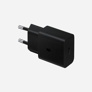 Samsung Chargeur Secteur Universel 15W Noir EP-T1510NBEGEU, USB Type-C, Charge Rapide, 100-240V, Sortie 5V/9V, 37x55x22.5mm
