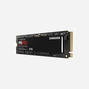 Samsung SSD 990 PRO 2 To M.2 PCIe 4.0 NVMe 2.0 V-NAND MLC, Lecture 7450 Mo/s, Ecriture 6900 Mo/s, 1400K/1550K IOPS, AES 256-bit - Miniature 3