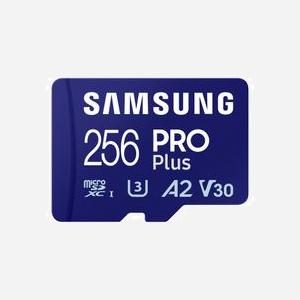 Samsung MicroSDXC 256Go UHS-I Classe 10 V30 A2 - Lecture 180Mo/s, Écriture 130Mo/s - Température Opérationnelle -25°C à 85°C