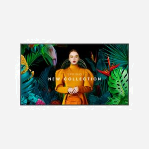 Samsung QB65C Écran Signalétique Numérique 65" LCD 4K UHD 350cd/m² WiFi Tizen 7.0 16/7 Panel VA 3840x2160 HDMI USB Ethernet VESA 400x300 - Miniature 1