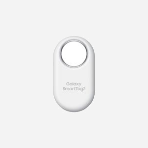 Samsung Galaxy SmartTag2 Blanc - Tracker Bluetooth 5.3, NFC, IP67, Autonomie 500j/700j (Éco), Pile CR2032, Portée 120m, 28.8x52.4x8mm, 13.75g