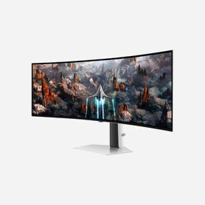 Samsung G93SC Ecran PC 49" Dual QHD OLED 5120x1440 240Hz 0.03ms G-Sync Compatible/FreeSync Premium Pro Argent (LS49CG934SUXEN) - Miniature 3