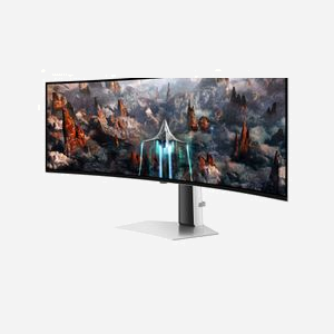 Samsung G93SC Ecran PC 49" Dual QHD OLED 5120x1440 240Hz 0.03ms G-Sync Compatible/FreeSync Premium Pro Argent (LS49CG934SUXEN) - Miniature 5