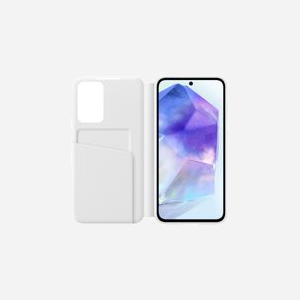 Samsung EF-ZA556CWEGWW Étui Smart View Blanc pour Galaxy A55 5G (6.6") avec Porte-Carte et Fenêtre Interactive Intégrée - 82.7x15.1x165.1mm - 73g - Miniature 3