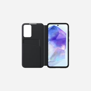 Samsung Étui Smart View EF-ZA556CBEGWW Noir pour Galaxy A55 5G (6.6"), avec Porte-Carte Intégré et Fenêtre Interactive (82.7 x 165.1 x 15.1 mm, 73g) - Miniature 3
