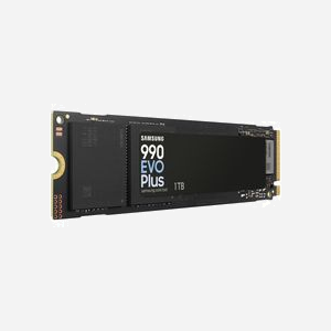 Samsung SSD 990 EVO Plus 1 To M.2 2280 PCIe 4.0 NVMe 2.0 V-NAND TLC Lecture 7150 Mo/s Ecriture 6300 Mo/s, 850K/1350K IOPS - Miniature 4