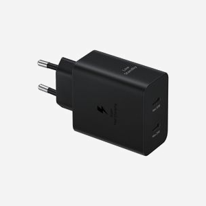Chargeur Secteur Samsung EP-T5020 Noir - 2x USB Type-C, Super Fast Charging 2.0, 50W, Câble USB Type-C vers Type-A 1.8m, 100-240V