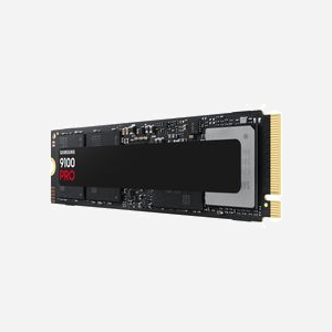 Samsung SSD 9100 PRO 1 To NVMe M.2 PCIe 5.0 V-NAND TLC Lecture 14700 Mo/s Écriture 13300 Mo/s AES 256-bit 1.85M/2.6M IOPS - Miniature 4