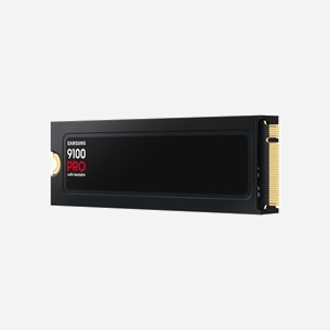 Samsung SSD 9100 PRO 4TB PCIe 5.0 NVMe M.2 avec Heatsink - Lecture 14800 Mo/s, Écriture 13400 Mo/s - V-NAND TLC, 2200K/2600K IOPS 4KB - Miniature 5