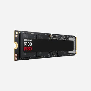 Samsung SSD 9100 PRO 2 To NVMe M.2 PCIe 5.0 Lecture 14700Mo/s Écriture 13400Mo/s V-NAND TLC AES 256-bit 1.85M/2.6M IOPS - Miniature 5