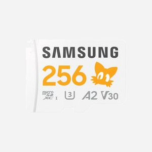 Samsung MicroSDXC 256Go UHS-I U3 V30 A2 Classe 10 (MB-MD256SA/LC1), Lecture 180Mo/s, Ecriture 130Mo/s, Adaptateur SD, Protection Multiple
