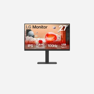 LG 27BA750-B Écran LCD 27" Full HD 1920x1080 IPS 100Hz, 5ms, 250cd/m², Hub USB-C 65W, DP 1.4, HDMI, KVM, Ethernet, Noir - Miniature 1