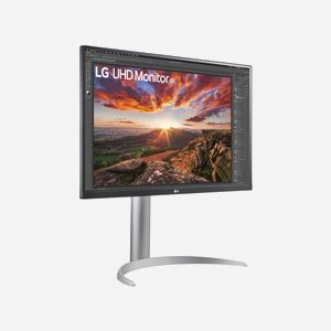 LG 27UP850K-W.AEU Moniteur 27" 4K Ultra HD LED IPS 3840x2160 5ms 60Hz DisplayHDR 400 DCI-P3 95% USB-C 90W DisplayPort 1.4 Noir - Miniature 4