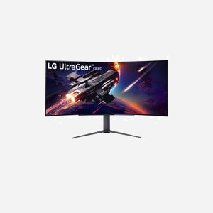 LG Ecran OLED 44.5" 45GR95QE-B, 3440x1440 WQHD, 0.03ms, 240Hz, G-SYNC Compatible/FreeSync Premium, HDR10, Noir, Hub USB, VESA - Miniature 1