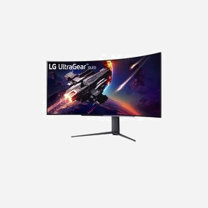 LG Ecran OLED 44.5" 45GR95QE-B, 3440x1440 WQHD, 0.03ms, 240Hz, G-SYNC Compatible/FreeSync Premium, HDR10, Noir, Hub USB, VESA - Miniature 2