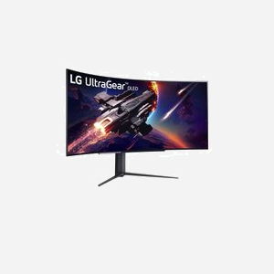 LG Ecran OLED 44.5" 45GR95QE-B, 3440x1440 WQHD, 0.03ms, 240Hz, G-SYNC Compatible/FreeSync Premium, HDR10, Noir, Hub USB, VESA - Miniature 3