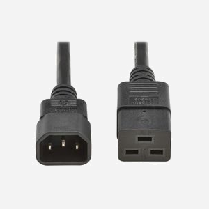 Câble d'alimentation Eaton P047-02M-EU 2m, IEC C14 mâle vers IEC C19 femelle, 10A 100-250V, H05VV-F 3x16AWG, PVC, -15°C à 70°C, certifié CE/REACH/RoHS/UKCA.
