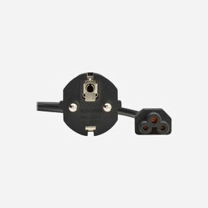 Câble d'alimentation Eaton P058-02M-EU Noir 2m, CEE7/4 vers Coupleur C5, 250V 2.5A, Type H03VV-F, Diamètre 5.9mm, Certifié CE/REACH/RoHS/UKCA - Miniature 3