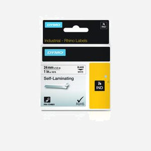 DYMO RHINO 24mm Ruban d'Étiquette Vinyle Auto-Laminant Blanc, Référence 1734821 - Compatible RHINO 6000, Protection Huile, Solvant, Eau et Abrasion - Miniature 2
