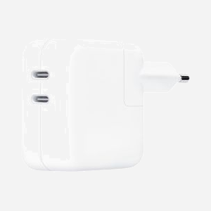 Apple Adaptateur Secteur Double USB-C 35W MNWP3ZM/A - Chargeur secteur 2 ports USB-C, 35W, fiche EU, pour Ordinateur Portable/Smartphone/Tablette/Smartwatch