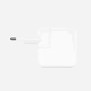 Apple Adaptateur Secteur USB-C 30W Blanc Universel MW2G3ZM/A, 1 Port USB Type-C, Chargeur Intérieur, Puissance 30W, Dimensions 38x97x97mm, 50g