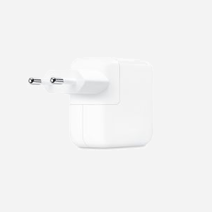 Apple Adaptateur Secteur Double USB-C 35W Blanc (MW2K3ZM/A) - Chargeur Universel Intérieur 2 Ports USB-C, Puissance Max. 35W - 38x97x97mm, 170g - Miniature 3