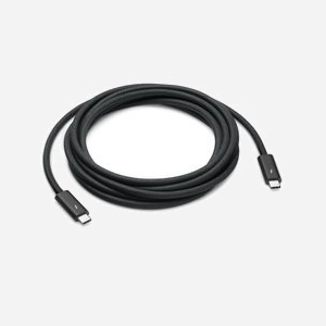 Apple Câble Thunderbolt 3 MW5H3ZM/A, 3m, 40Gbit/s, USB Power Delivery 100W, Noir, Connecteurs Mâle-Mâle, Câble Rond, Unité