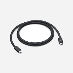 Apple Câble Thunderbolt 5 MC9C4ZM/A 1m Noir - Transfert jusqu'à 120 Gbit/s, USB 4 40 Gbit/s, USB 3 10 Gbit/s, DisplayPort 2.1, Power Delivery 240W