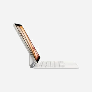 Apple Magic Keyboard QWERTY Suédois Blanc - Trackpad, Compatibilité iPad Air 11" (M3/M2/5e/4e gen), Commutateur Ciseaux, Port USB-C, 212x271x27mm - Miniature 4