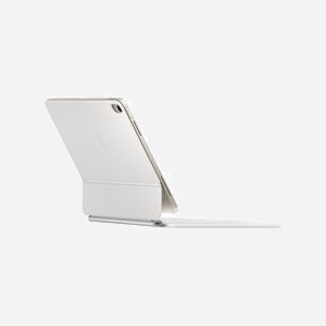 Apple Magic Keyboard QWERTY Suédois Blanc - Trackpad, Compatibilité iPad Air 11" (M3/M2/5e/4e gen), Commutateur Ciseaux, Port USB-C, 212x271x27mm - Miniature 5