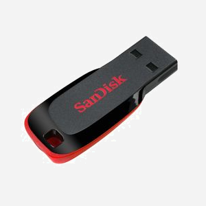 SanDisk Cruzer Blade 16Go USB 2.0 Type-A Noir/Rouge - Dimensions 41.5x17.6x7.4mm, compatible Windows/macOS, Température opération 0-35°C - Miniature 5