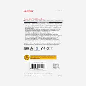 SanDisk Cruzer Glide 32Go USB 2.0 Type-A Noir/Rouge, format Slide, Protection par mot de passe, compatible Windows/macOS, logiciel SanDisk SecureAccess - Miniature 5