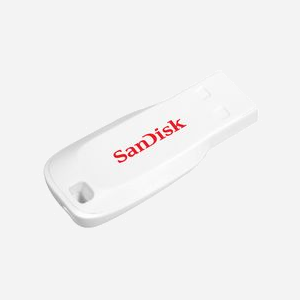 SanDisk Cruzer Blade 16 Go USB 2.0 Type-A Blanc (SDCZ50C-016G-B35W) : 41.5x17.6x7.4mm, Compatible Windows/macOS, Température 0-35°C - Miniature 3