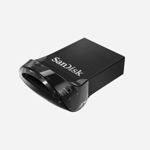SanDisk Ultra Fit 64 Go USB 3.2 Gen 1 (3.1 Gen 1) Type-A Noir - Lecteur Flash USB Compact 130 Mo/s - Dimensions: 15.9x19.1x8.8 mm - Miniature 1
