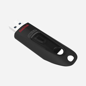 SanDisk Ultra USB 32 Go USB Type-A 3.2 Gen 1 (3.1 Gen 1) Noir - Vitesse 100 Mo/s, Slide, Sécurité PIN/Mot de passe - 56.8x21.3x10.8mm