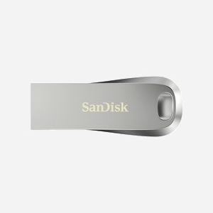 SanDisk Ultra Luxe 128 Go USB Type-A 3.2 Gen 1, Lecture 150 Mo/s, Argent, Format Sans Capuchon, Protection par Mot de Passe, Dimensions 15.8x40x5.72mm - Miniature 1