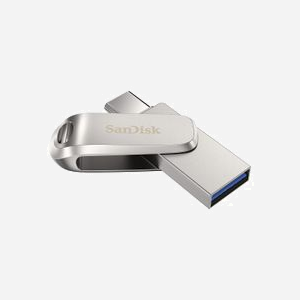 SanDisk Ultra Dual Drive Luxe 128Go USB Type-A/Type-C 3.2 Gen 1, Acier Inox, Lect. 150Mo/s, Compatible Windows/macOS, Format Pivotant - Miniature 2