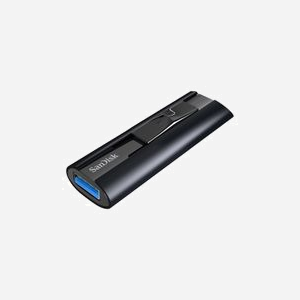 SanDisk Extreme PRO 1To USB Type-A 3.2 Gen 1 Slide Noir - Lecture 420Mo/s, Ecriture 380Mo/s, AES 128-bit, Aluminium, 21x71x11mm - SDCZ880-1T00-G46 - Miniature 2