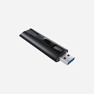 SanDisk Extreme PRO 1To USB Type-A 3.2 Gen 1 Slide Noir - Lecture 420Mo/s, Ecriture 380Mo/s, AES 128-bit, Aluminium, 21x71x11mm - SDCZ880-1T00-G46 - Miniature 3