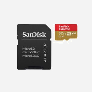 SanDisk Extreme MicroSDXC 32Go UHS-I U3 V30 Classe 10, Lecture 100Mo/s, Ecriture 90Mo/s, Résistante aux chocs, Adaptateur SD inclus - Miniature 2