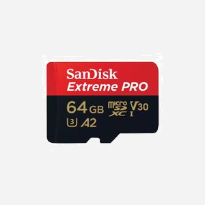 SanDisk Extreme PRO 64 Go MicroSDXC UHS-I U3 V30 A2 (200 Mo/s lecture, 140 Mo/s écriture) - Résistant Chocs/Eau/Température/Rayons X - Miniature 1