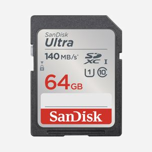 SanDisk Ultra 64GB SDXC UHS-I Classe 10, Vitesse Lecture 120MB/s, Résistante Chocs/Température/Rayons X, Dimensions 23.9x31.8x2.17mm - Miniature 1